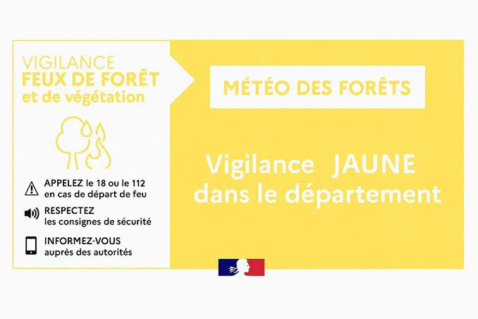 Vigilance jaune feux de forêt